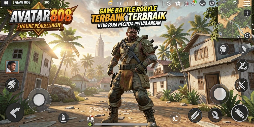 Tampilan gameplay menegangkan dalam AVATAR808 saat bertarung di arena.