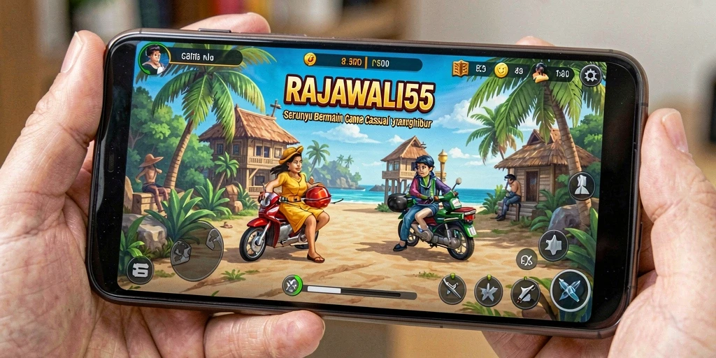 Tampilan gameplay seru di RAJAWALI55, penuh warna dan tantangan.