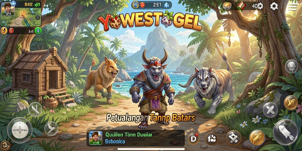 Tampilan gameplay menarik dari <strong>YOWESTOGEL</strong> dalam dunia terbuka.
