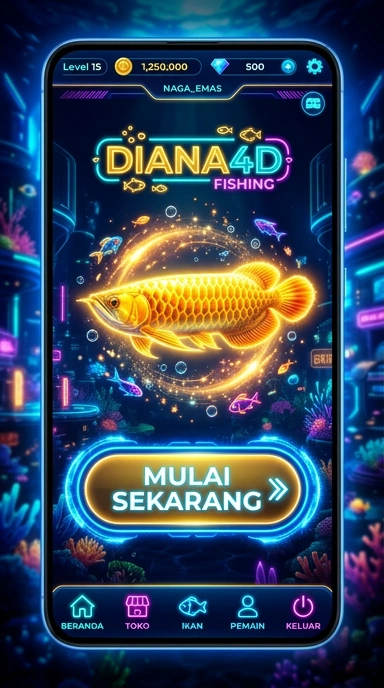 Pengguna sedang menjelajahi aplikasi di diana4d.